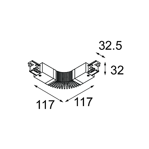 Track 230V Surface Flexible Connection